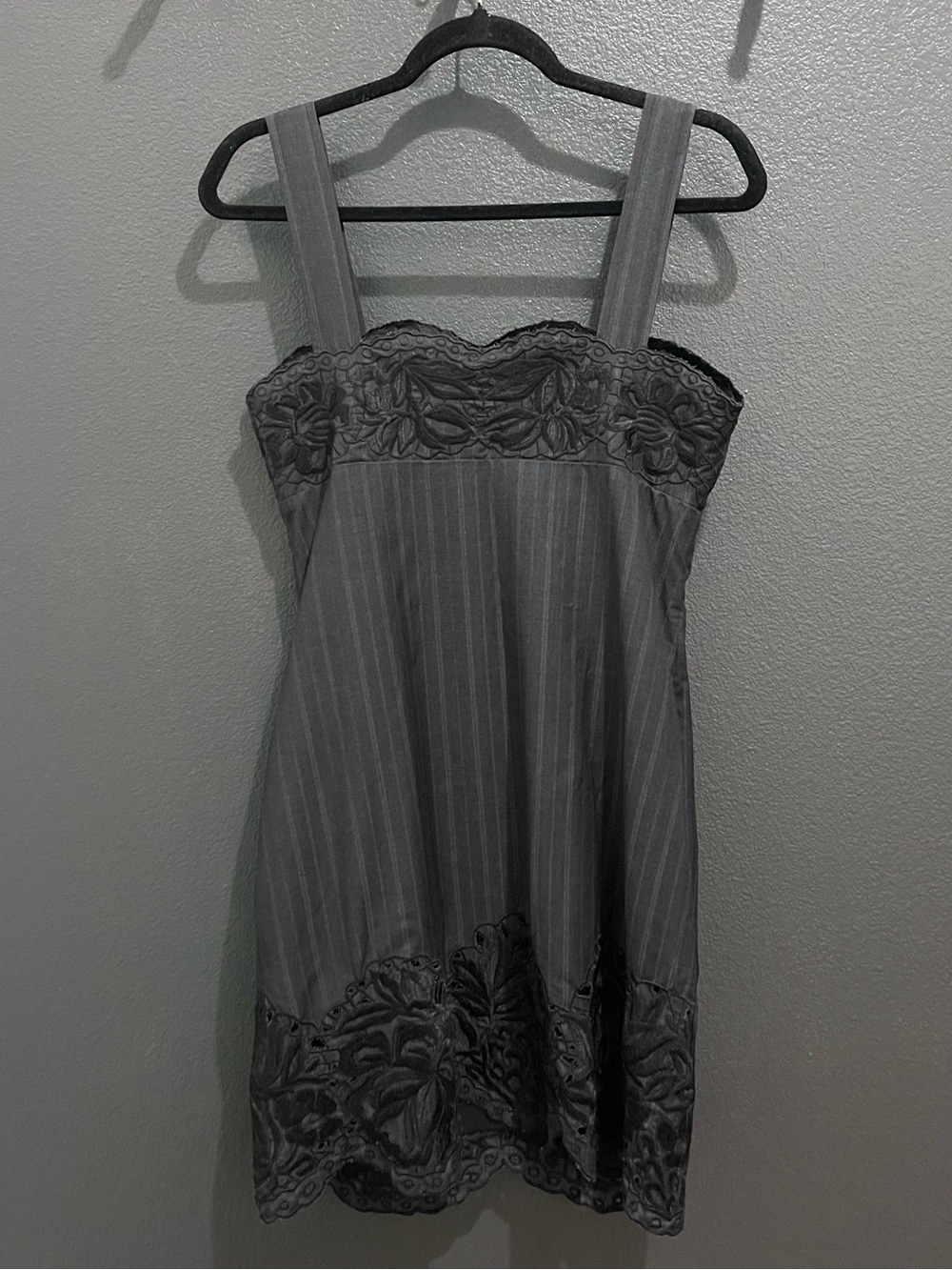 RARE ARCHIVE Gold Hawk Rosette Pinstripe Mini Dress - Picture 6 of 6
